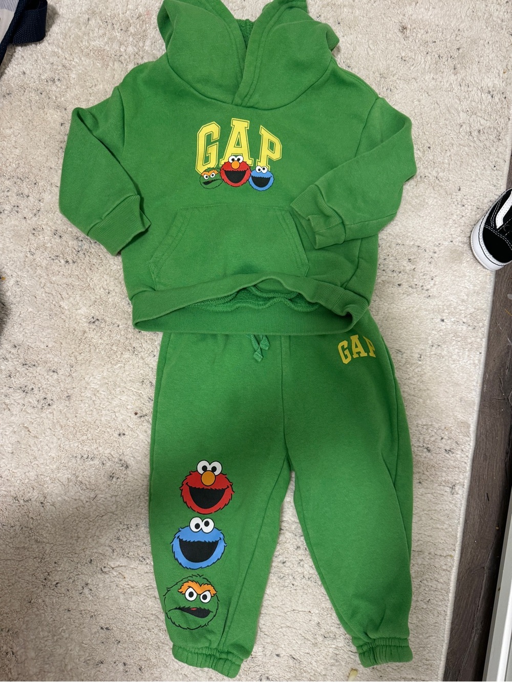 GAP Green Sesame Street Kids Hoodie & Joggers Set